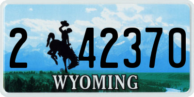 WY license plate 242370