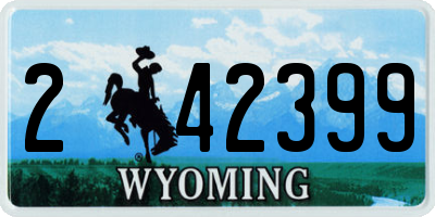 WY license plate 242399