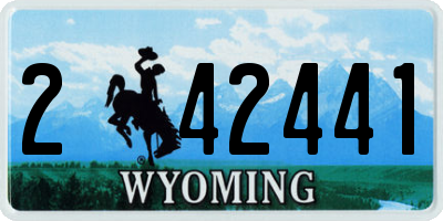 WY license plate 242441
