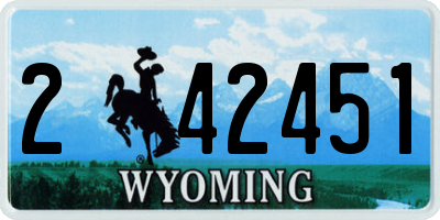 WY license plate 242451