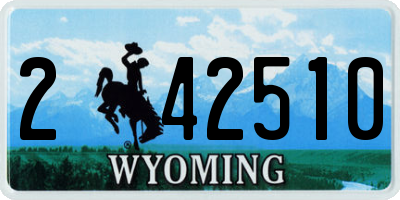 WY license plate 242510
