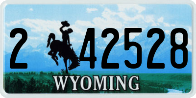 WY license plate 242528