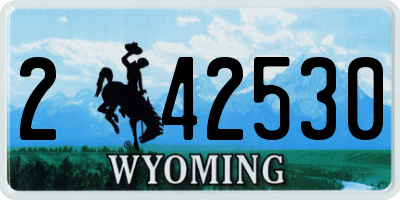 WY license plate 242530
