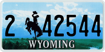 WY license plate 242544