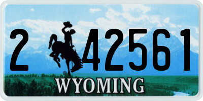 WY license plate 242561