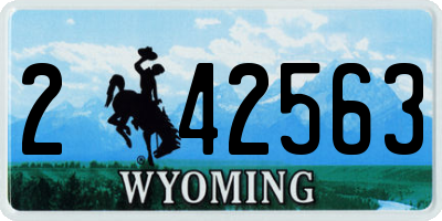 WY license plate 242563