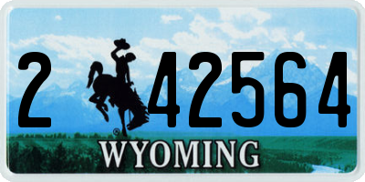 WY license plate 242564