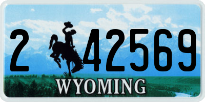 WY license plate 242569
