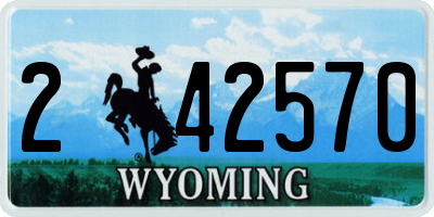 WY license plate 242570