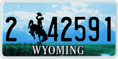 WY license plate 242591