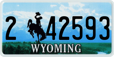 WY license plate 242593