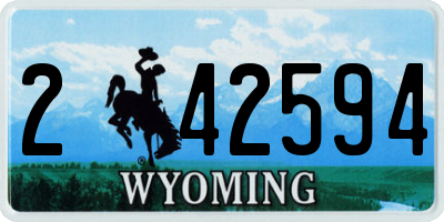 WY license plate 242594