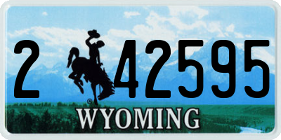 WY license plate 242595