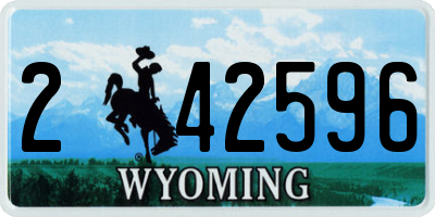 WY license plate 242596