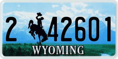WY license plate 242601