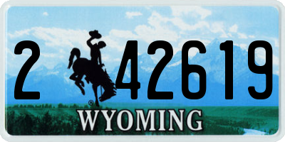 WY license plate 242619