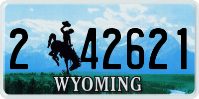 WY license plate 242621