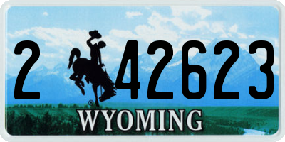 WY license plate 242623