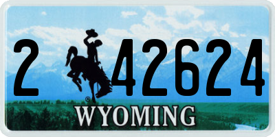 WY license plate 242624