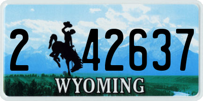 WY license plate 242637