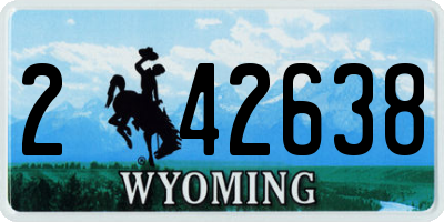 WY license plate 242638