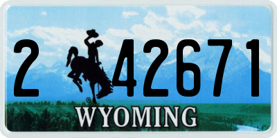 WY license plate 242671