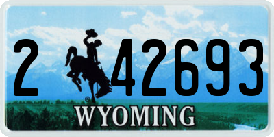 WY license plate 242693