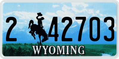 WY license plate 242703