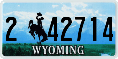 WY license plate 242714