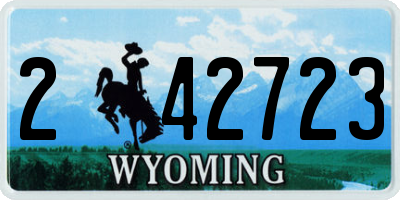 WY license plate 242723