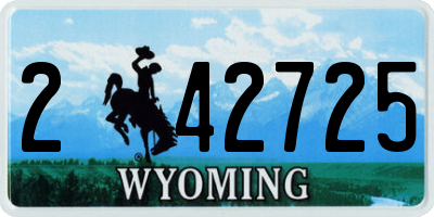 WY license plate 242725