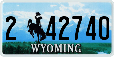 WY license plate 242740
