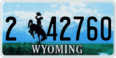 WY license plate 242760
