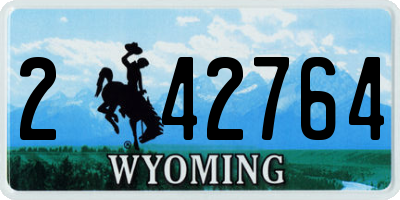 WY license plate 242764