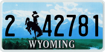 WY license plate 242781