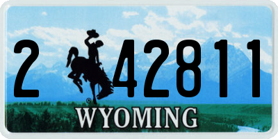 WY license plate 242811
