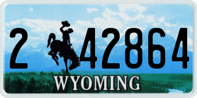 WY license plate 242864