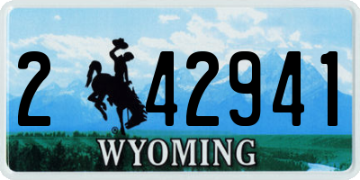 WY license plate 242941