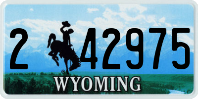 WY license plate 242975