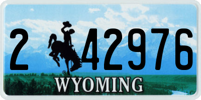 WY license plate 242976