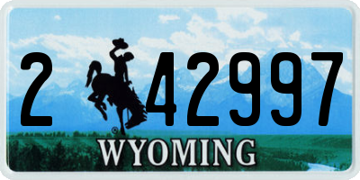 WY license plate 242997