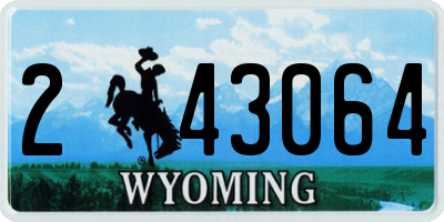 WY license plate 243064