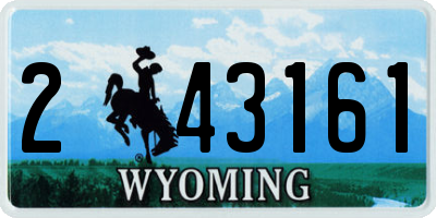 WY license plate 243161