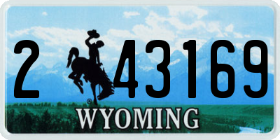 WY license plate 243169