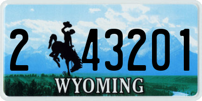 WY license plate 243201
