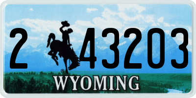 WY license plate 243203