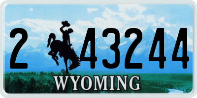 WY license plate 243244