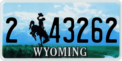 WY license plate 243262