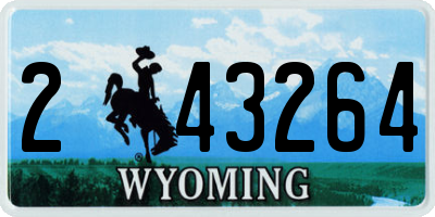 WY license plate 243264