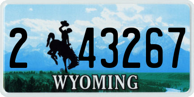 WY license plate 243267